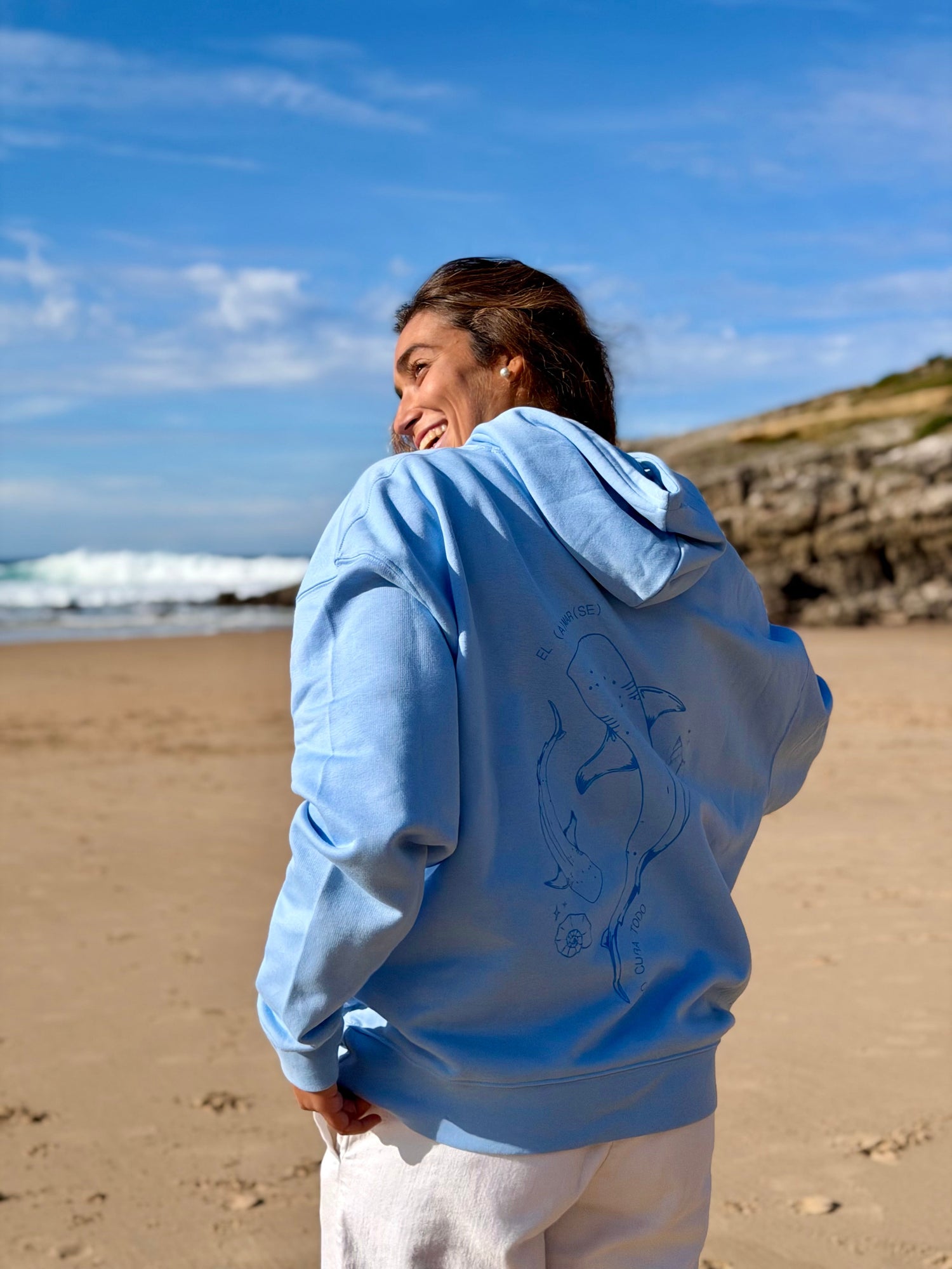 sudadera whale shark - blue soul