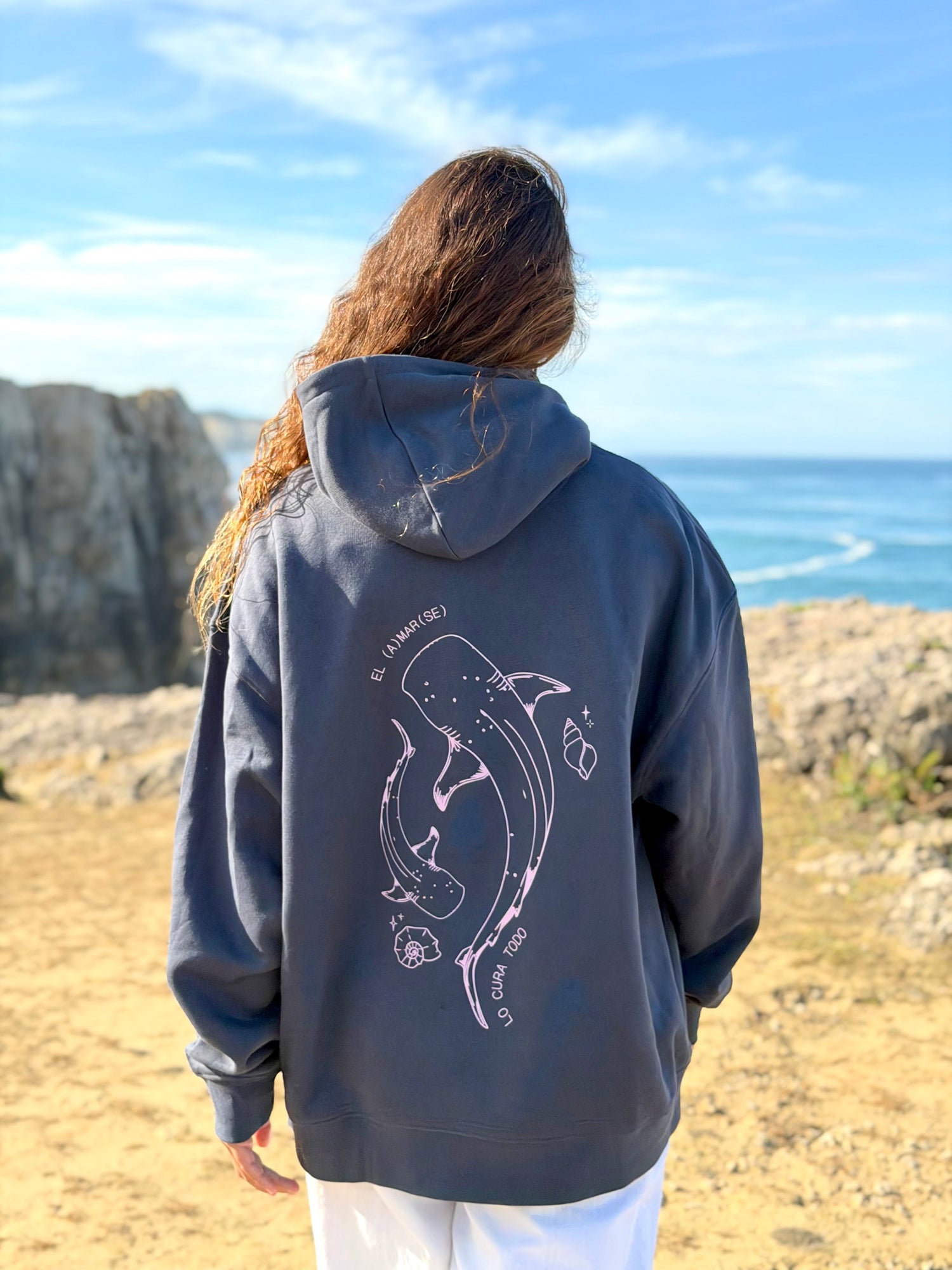 sudadera whale shark - grey